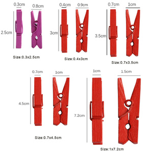 Mini Pinzas Decorativas para Fiestas, Pinzas de Madera Coloridas para Manualidades, Pinzas para Fotos, Pinzas de Madera de Colores - Product Image 2