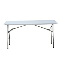 Table à chevalet robuste de 180cm, table de jardin, table longue pliante