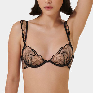 Ensemble de lingerie sexy en dentelle brodée à découpes, deux pièces, soutien-gorge et culotte, nouvelle arrivée, bretelles réglables - Product Image 2