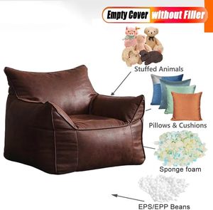 Sofá Perezoso Tipo Puff Reclinable, Sillón Tatami para Dormir, Estilo Crema, para Dormitorio, Sala de Estar, Balcón, Sillón Individual Pequeño de Tela - Product Image 5