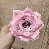 Kepala Bunga Sutra Buatan Motif Salju Mocha Diameter 10-11cm Bahan Kerajinan DIY Kemasan Kotak Bunga Buatan Tangan