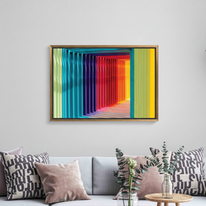 Hypnotic Printed <b>Canvas</b> Art: Vibrant 3D Effect <b>Wall</b> Decor,GOLD FRAMED <b>CANVAS</b> - Product Image 3