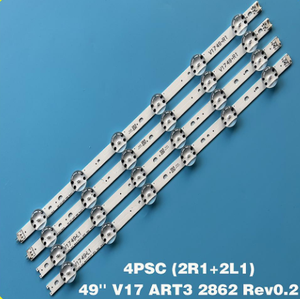 4PCS LED Backlight <b>Strip</b> for LG 49UV340C 49UJ6565 49UJ670V V17 49" R1 L1 ART3 2862 2863 6916L-2862A 6916L-2863A - Product Image 2