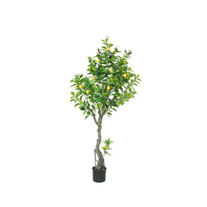 Tizen Nhân Tạo Màu Xanh lá cây nhựa trong chậu trái cây giả Kumquat cây chanh nhân tạo cho Halloween Giáng sinh phòng khách - Product Image 4