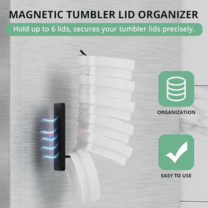 Magnetic Cup Holder For Refrigerator Carbon Steel Single Layer Kitchen Storage Rack With <b>Strong</b> <b>Magnet</b> Easy Access - Product Image 5