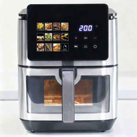 Nuevo Diseño Moderno, Olla Eléctrica Digital Multifuncional de Acero Inoxidable con Pantalla LCD a Color y Táctil, 8L 9L, Sin Aceite