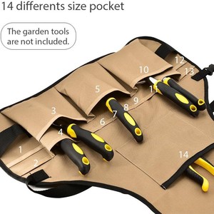 Tablier de travail multi-poches kaki et noir pour le jardinage et la mécanique - Product Image 5