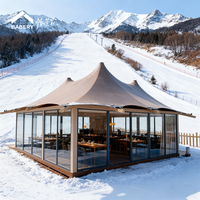 BABERY Lodge de Glamping à Structure en Acier Préfabriquée pour Hébergement Commercial de Tourisme en Station de Montagne