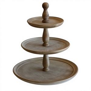Handmade Eco-Friendly Wooden <b>Cake</b> <b>Stand</b> Customized Shape Natural Wood Finish Dishwasher Safe Single Piece Decorative <b>Stand</b> - Product Image 3