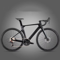 Vélo de route aérodynamique en fibre de carbone avec frein à disque hydraulique 22 vitesses, cadre léger, course professionnelle, triathlon, roues 700c