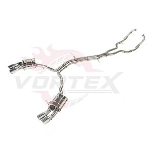 ระบบท่อไอเสียแบบ Catback พร้อมวาล์ว Vortex SS304 ปลายท่อแบบ Quad สำหรับ Audi S4 S5 B9 B9.5 3.0T ปี 2018-2025 แบบ Bolt-On เพิ่มประสิทธิภาพการขับขี่ - Product Image 3