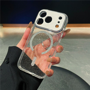 เคสใสกันกระแทก TPU PC สำหรับ iPhone 17 Pro พร้อมเลนส์กล้อง, เคสแม่เหล็กแบบกลิตเตอร์สำหรับ iPhone 17 Pro Max - Product Image 3