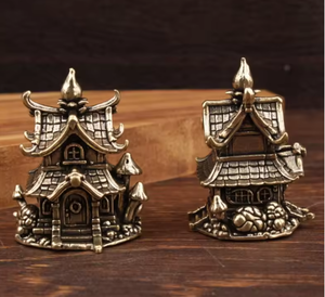 Figuras Decorativas para el Hogar, Adornos de Castillo, Adornos Arquitectónicos de Latón, Casitas Tridimensionales de Estilo Antiguo - Product Image 5