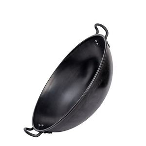 <span class=keywords><strong>Wok</strong></span> Antiaderente in Acciaio al Carbonio di Alta Qualità, Completamente Temperato, con Manico Lungo Singolo, Nero, Fino a 450°F, per Fornello a Gas, 40cm - Product Image 1