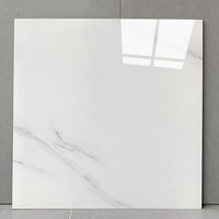 Carrelage de sol en porcelaine brillant 600x600mm, marbre blanc de Carrare, émaillé, antidérapant, pour extérieur, salle de bain, cuisine, salon, couloir