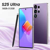 Teléfono Inteligente S25 5G Desbloqueado, Pantalla HD de 7.3 Pulgadas, Gran Almacenamiento de 16+512 GB, Batería de 7800 mAh, Cámara de 108 MP, Doble SIM, Face ID, Android