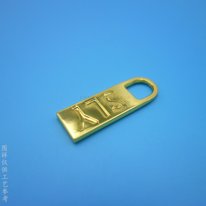 Tiroirs de fermeture éclair métalliques personnalisés avec logo en lettres dorées de luxe pour sacs, vêtements et articles vestimentaires - Product Image 3