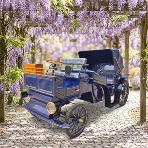 Voiture de tourisme électrique vintage bleu foncé à toit ouvert, personnalisable, pour la vente en gros - Product Image 1