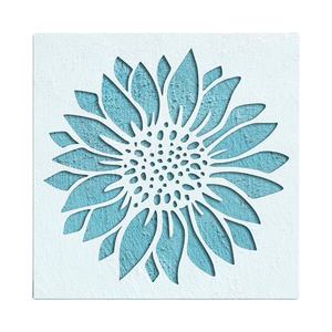 Pochoir <span class=keywords><strong>de</strong></span> fleurs <span class=keywords><strong>de</strong></span> <span class=keywords><strong>tournesol</strong></span> Rose, modèle <span class=keywords><strong>de</strong></span> <span class=keywords><strong>dessin</strong></span> <span class=keywords><strong>de</strong></span> feuilles, peinture réutilisable, pour peinture sur toile murale en bois - Product Image 1