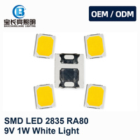 Bande LED SMD 2835 1W 9V 160-180LM à lumière blanche 4000-6000K, luminosité élevée, cadre en cuivre, angle de vision de 120 degrés