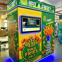 Máquina Expendedora de Comida Caliente Iplaysmart Inteligente con Pantalla Táctil de 32 Pulgadas, 5G, Servicio Autoservicio las 24 Horas, Papas Fritas y Nuggets, Directo de Fábrica