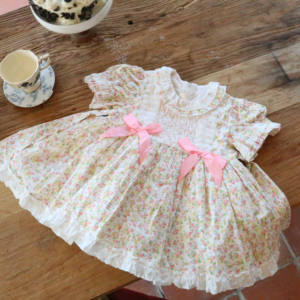 FL65 moda estiva bambina abito spagnolo pizzo blu Tulle all'ingrosso <span class=keywords><strong>abbigliamento</strong></span> per bambini 2-7 anni - Product Image 1