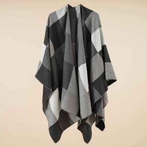Wholesale Wool 150*130cm Women's Winter <b>Poncho</b> Scarves Cape Wrap Pashmina Shawls - Product Image 3