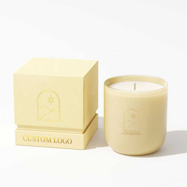 Custom CMYK Printed Cardboard Round Recyclable Cylinder Candle box