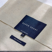 Étiquettes de vêtements personnalisées découpées au laser, étiquettes tissées damassées pour vêtements, étiquettes tissées rectangulaires sur mesure avec logo imprimé