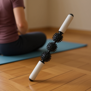Black 41CM Three-<b>Ball</b> Massage <b>Stick</b>-Premium Product in <b>Balls</b> <b>Sticks</b> Rollers Category - Product Image 3