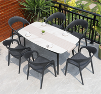 Chaises de jardin contemporaines en PVC pour l'extérieur, idéales pour la maison, le bureau et les appartements