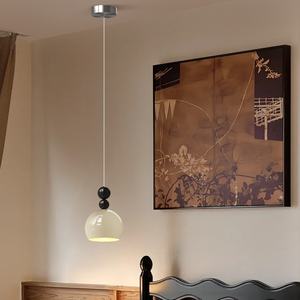 โคมไฟระย้าสไตล์วินเทจ Bauhaus สำหรับห้องนอนข้างเตียงสไตล์ฝรั่งเศสสไตล์ครีมเหล็กชั้นสูง<span class=keywords><strong>ไฟ</strong></span>แขวนสำหรับเคาน์เตอร์บาร์ - Product Image 4