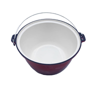 Cocotte en fonte émaillée 11L/16L, compatible gaz et induction, sans couvercle