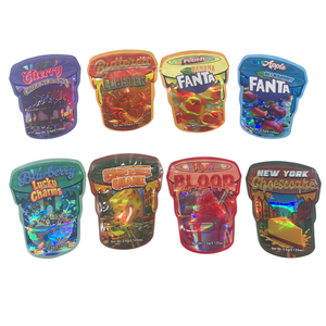 Tùy Chỉnh In Thiết Kế 3.5G Nắp Kéo Dây Kéo Chết Cắt Gói Đặc Biệt Độc Đáo Hình Mùi Bằng Chứng Mylar Túi - Product Image 4