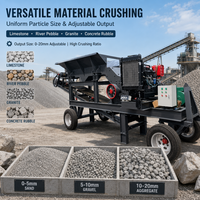 Concasseur à marteaux mobile portable avec moteur diesel et roulement pour le concassage du charbon, du calcaire, de la pierre d'or, du granit et des galets