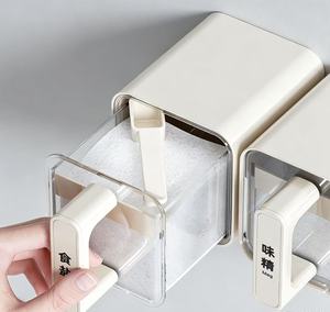 Contenitore Estraibile da Parete per Spezie, Organizzatore Multigrid Sigillato per Sale, Zucchero, Pepe e Condimenti, Uso Quotidiano in Cucina - Product Image 4