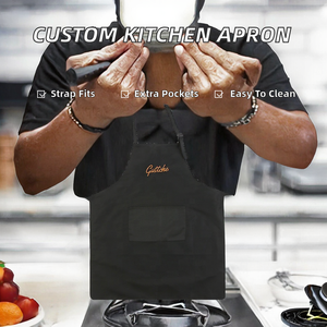 Delantal de Cocina Clásico sin Mangas para Mujer, 100% Algodón Orgánico, Fácil de Limpiar, Ecológico, Reciclable, Reutilizable, con Logotipo Personalizado - Product Image 2