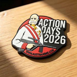 Patch PVC personnalisé avec logo, étiquette en silicone souple 3D en relief, patchs PVC avec velcro, patchs PVC personnalisés pour uniforme - Product Image 2