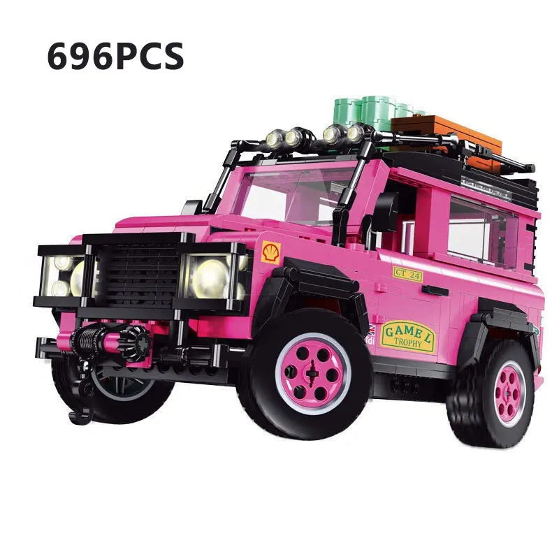 Sports car model technology series of assembly and interlocking small particle building toys