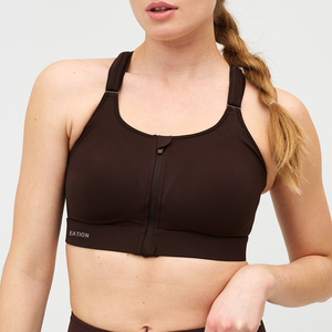 Soutien-gorge de sport à fort impact avec fermeture éclair <span class=keywords><strong>sur</strong></span> le devant, grande taille, course à pied, entraînement, fitness, bretelles réglables, dos nageur, soutien élevé, soutien-gorge de sport, vêtements de sport - Product Image 1