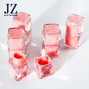 Jinze Hersteller Großhandel Eisform Quadrat Lip gloss Tubes klare Lip gloss <span class=keywords><strong>Tube</strong></span> mit Zauberstab Containers Tubes - Product Image 1