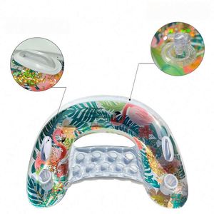 Transat gonflable Flamingo scintillant en PVC souple écologique pour adultes – Idéal pour l'été - Product Image 3