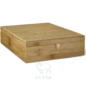 Atractivo marrón 9 compartimentos caja de almacenamiento de té de bambú de alta calidad encantador organizador de bolsas de té contenedor de té rentable - Product Image 4