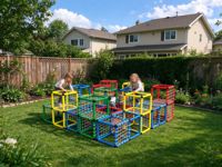 Lot de 20 blocs de construction modulaires pour labyrinthe d'escalade pour enfants, idéal pour les aires de jeux de maternelle