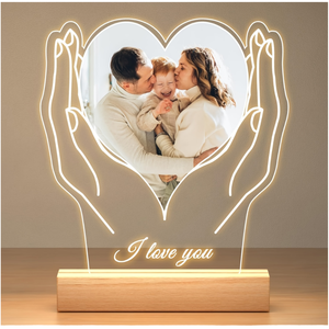 Souvenir di Nozze Personalizzato con Nomi dei Coppie, Decorazione per la Casa in Legno e Acrilico con LED USB, Stile Europeo per San Valentino e Notti Romantiche - Product Image 2