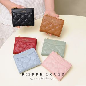 Pierre Loues Women's <b>Wallet</b> 5 Inch Solid Color <b>Zipper</b> Compact Portable Everyday Use - Product Image 2