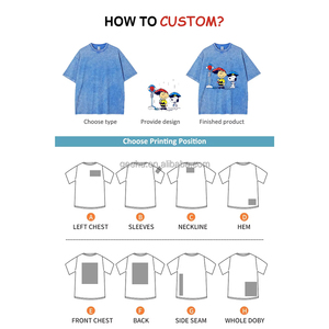 Camiseta Personalizada con Logotipo Bordado en 3D, Estilo Urbano, 100% Algodón, Vintage, de Alta Calidad, para Hombre y <span class=keywords><strong>Mujer</strong></span> - Product Image 6