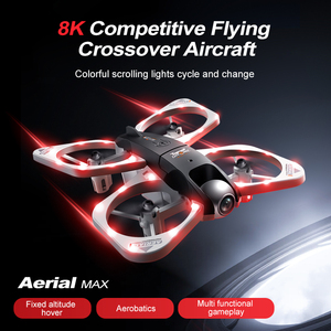 Dron con Luces LED RGB de Colores, Quadcopter FPV de Carreras Aéreas 8K Premium, Aeronave de Control Remoto para Fotografía Nocturna al Aire Libre - Product Image 5