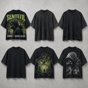 Camisetas de Algodón Oversize para Hombre, Estilo Urbano, con Estampado de Letras, Tejido de Punto, Alta Calidad, Tallas Grandes, Color Negro, Hombros Caídos, Venta al Por Mayor - Product Image 3