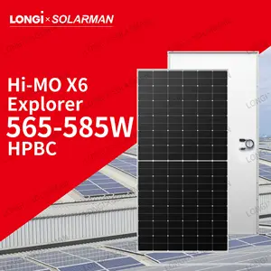 LONGi Hi-MO 6 Explorer LR5-72HTH 565-585M Meia célula LONGi Hi-MO hi mo 5 6 7 Painéis Solares 565W 570W 575W 580W 585W